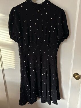 Black Polka Dot Midi Dress - Classic Feminine Style- free people